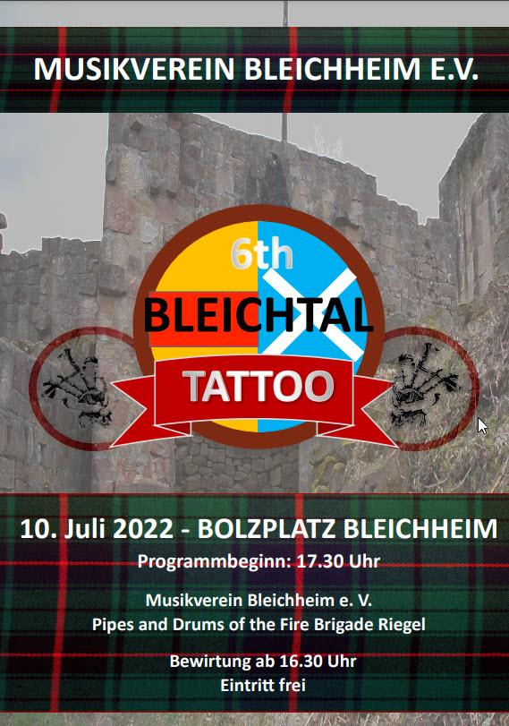 6th Bleichtal Tattoo Plakat